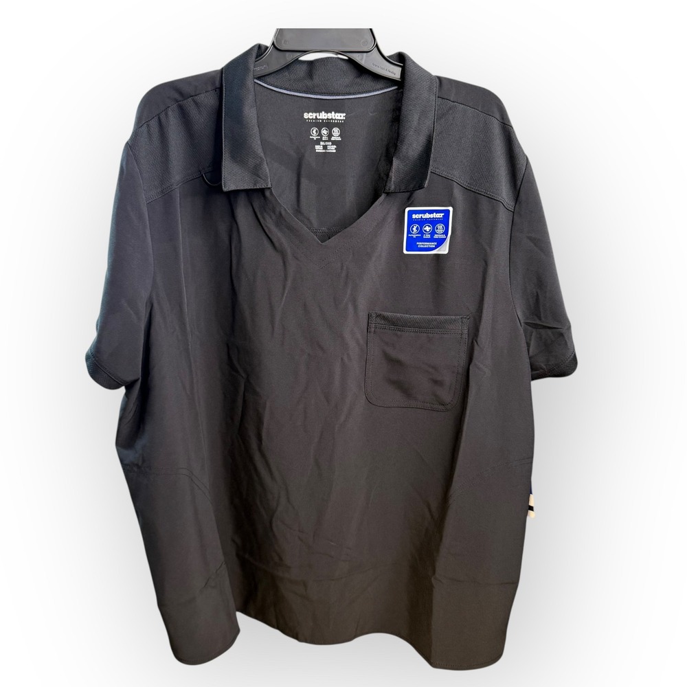 Scrubstar Performance Collar Top Moisture Wicking Stretch Scrub‎ Shirt 3XL